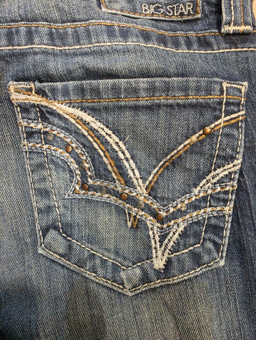 Big Star Sweet Boot Ultra Low Rise Jeans 28L - Picture 8 of 11